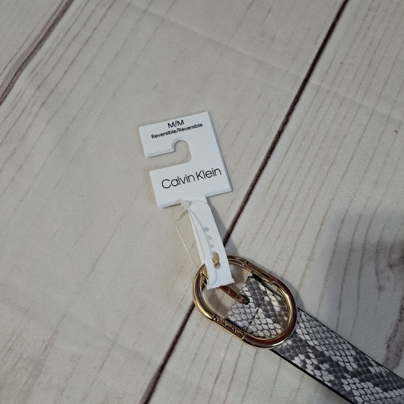 Calvin Klein Snake Print Reversible Belt Size Med - Picture 1 of 8